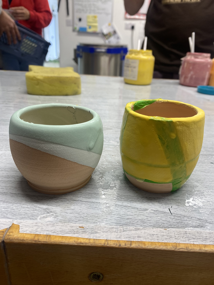 Dark purple organic ceramic form.